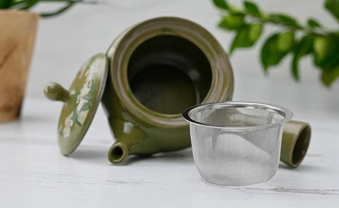 Japanese Handmade Flowered Teapot